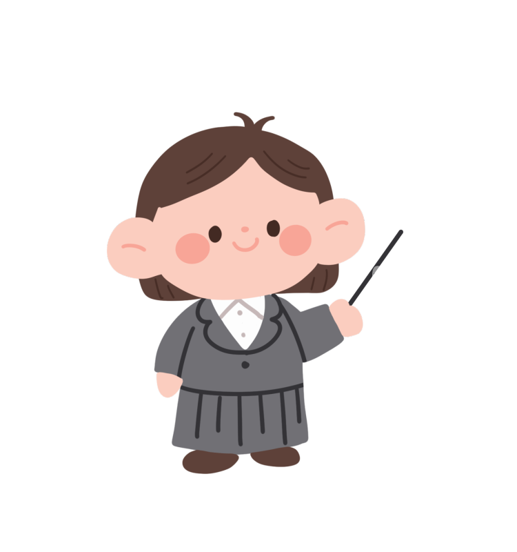 可爱卡通女教师插画元素