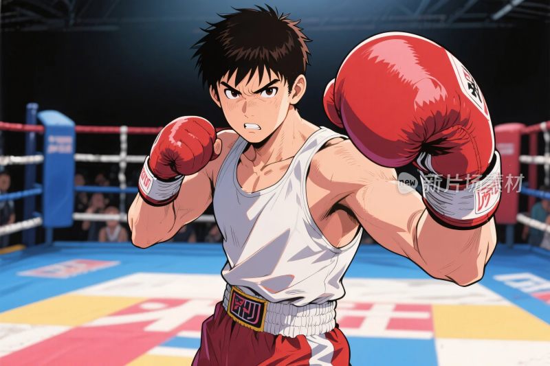 动漫格斗角色拳击画面