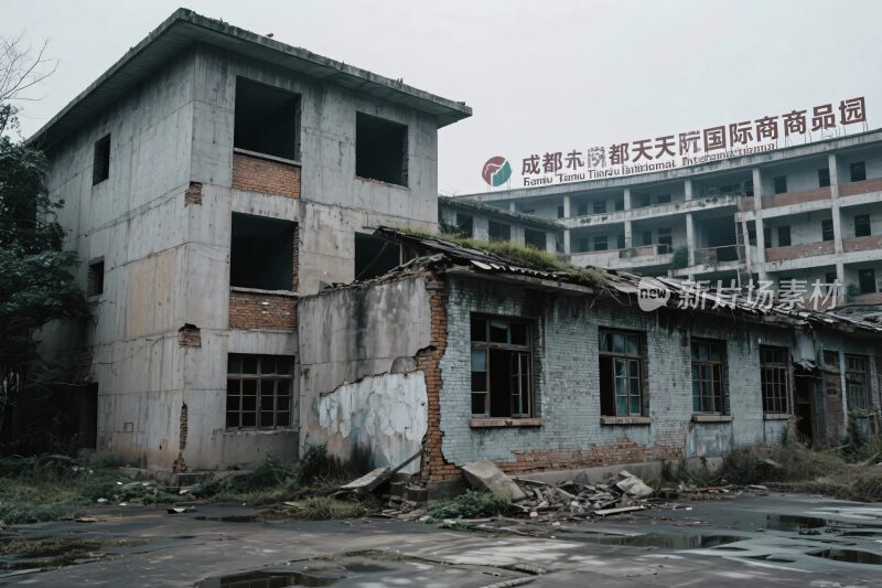 老旧废弃建筑场景