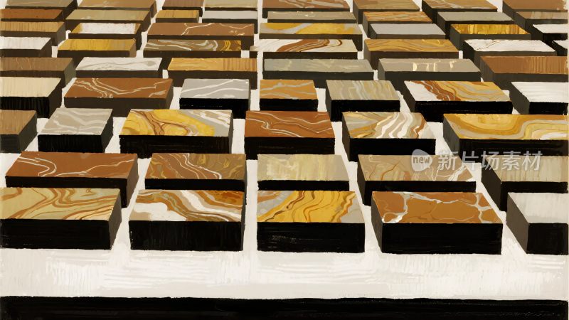 多彩方形图案排列画面