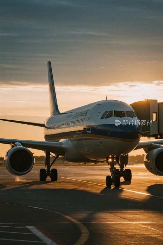 机场飞机停靠画面