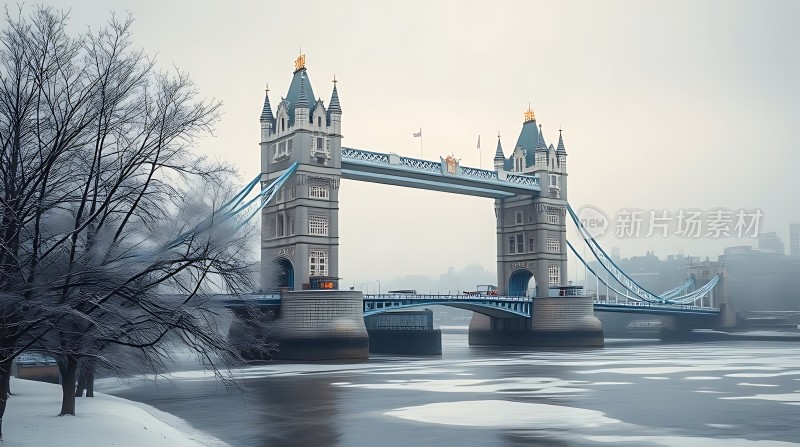 伦敦塔桥雪景