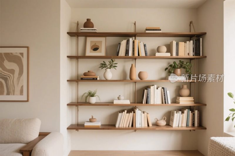 室内书架装饰场景