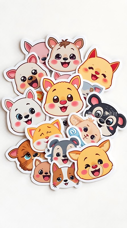 卡通动物表情贴纸大集合