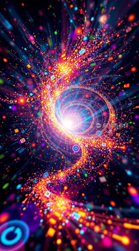 五彩斑斓的星系漩涡