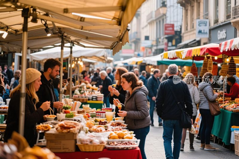 热闹的农贸市场