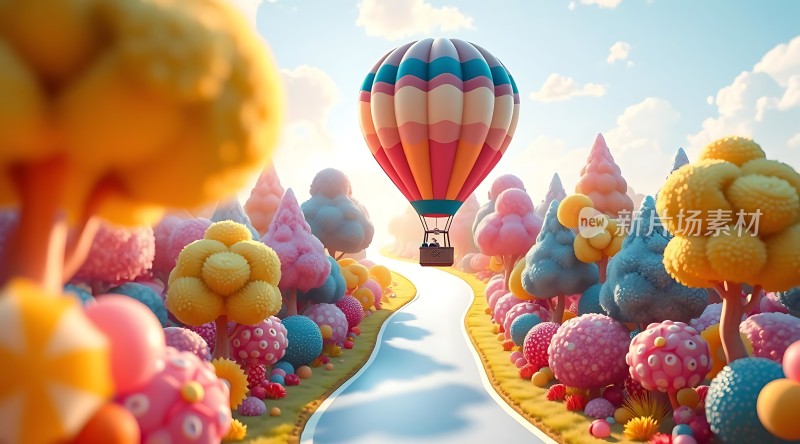 彩色热气球梦幻森林之旅