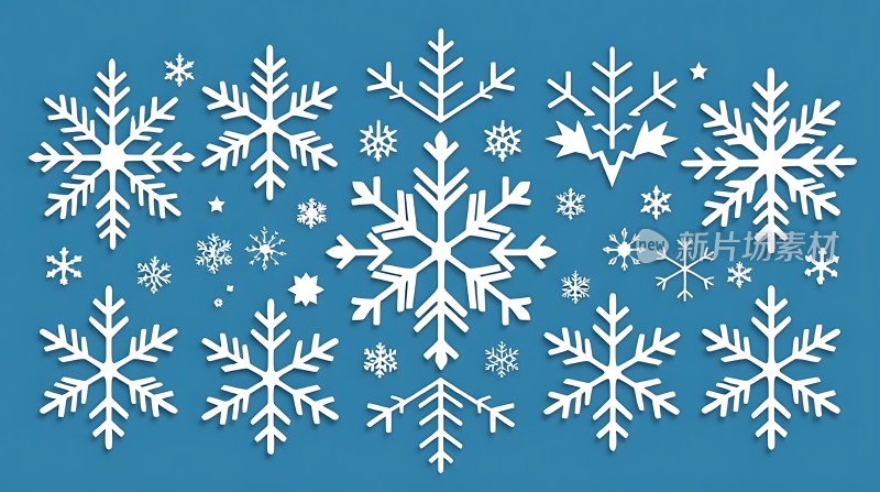 雪花纷飞冬日美景