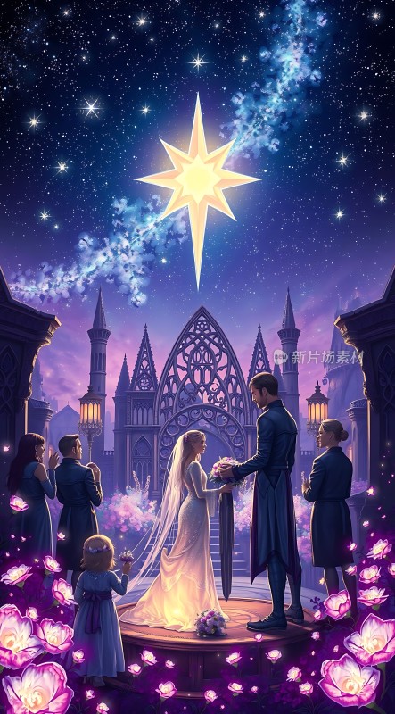 星空下的梦幻婚礼