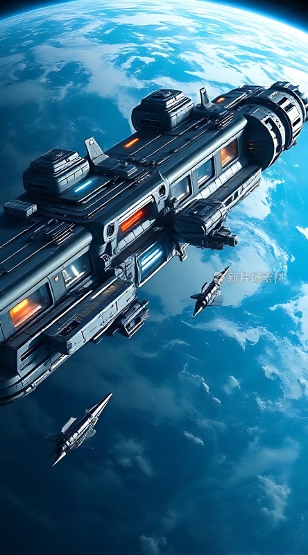 星际飞船遨游宇宙