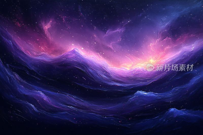 梦幻绚丽的宇宙星空景象