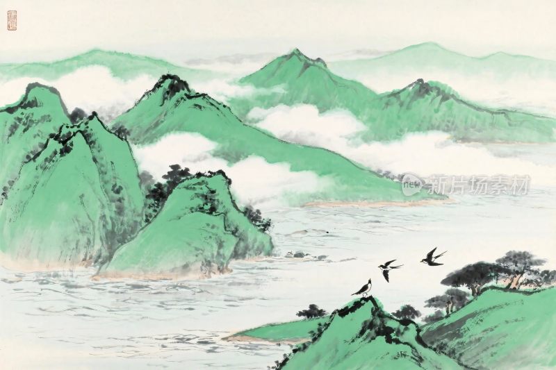 中国山水水墨画