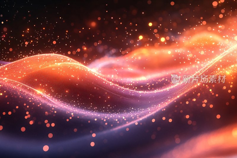 梦幻炫彩流动光线背景图