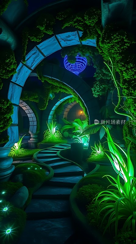 神秘夜光花园