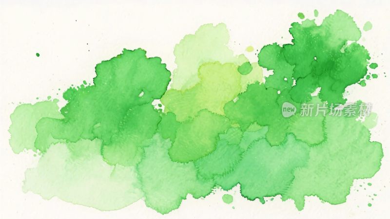 绿色水彩笔触背景图案