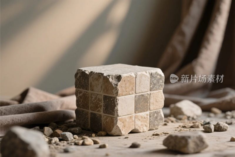 拼接方块艺术静物