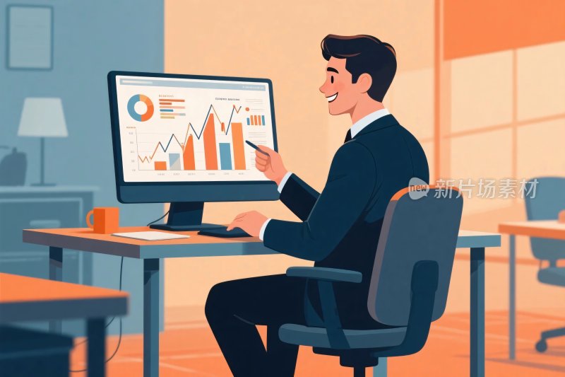 办公场景数据分析图