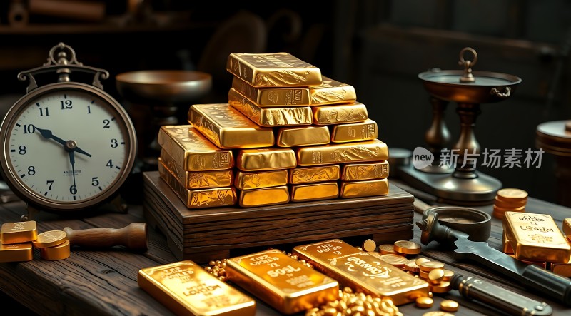 黄金积累财富象征