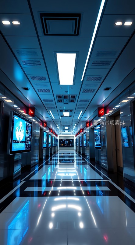 科技感走廊未来主义风格
