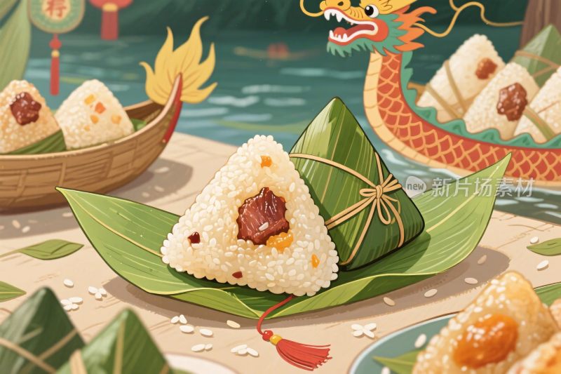 端午节粽子插画