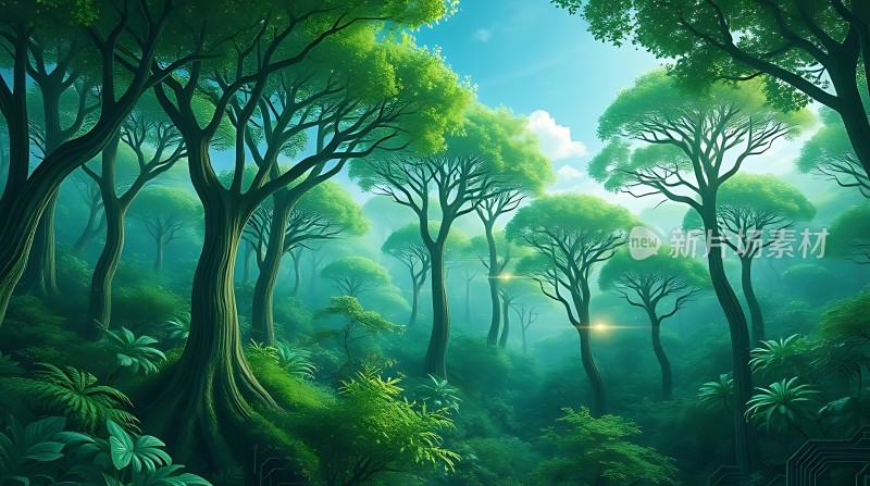 绿色森林秘境探险之旅