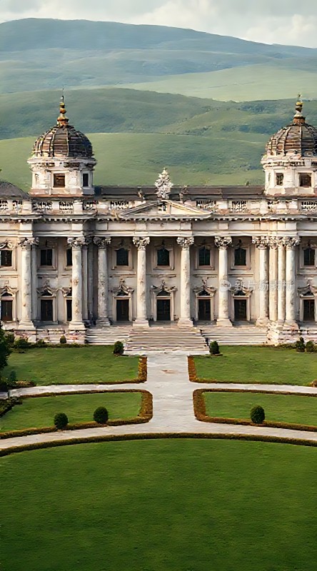 宏伟宫殿与自然风光