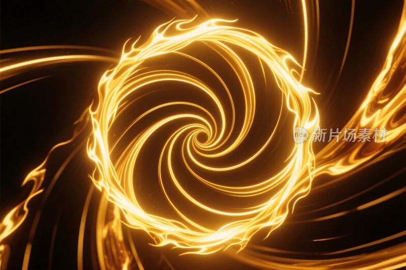金色螺旋光效艺术图