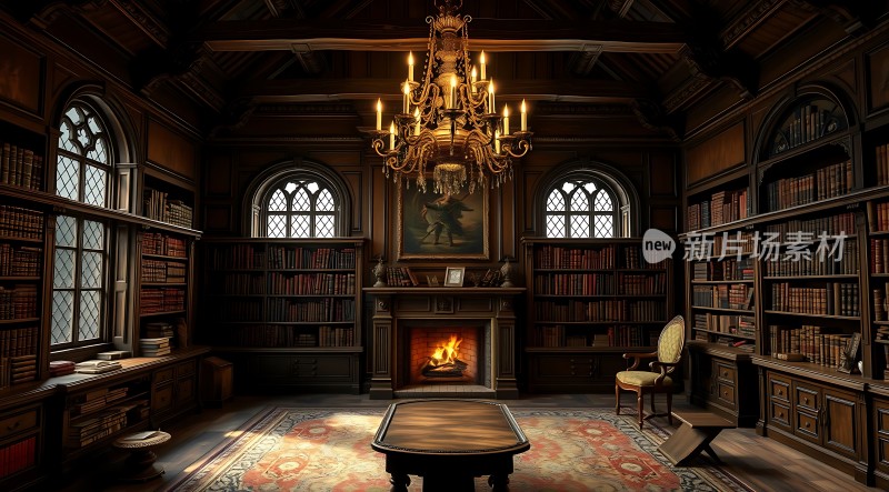 古董书房里的温暖与书香