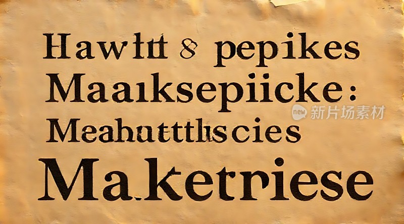 新片场素材复古字体设计