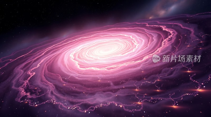 紫色星系旋涡之美