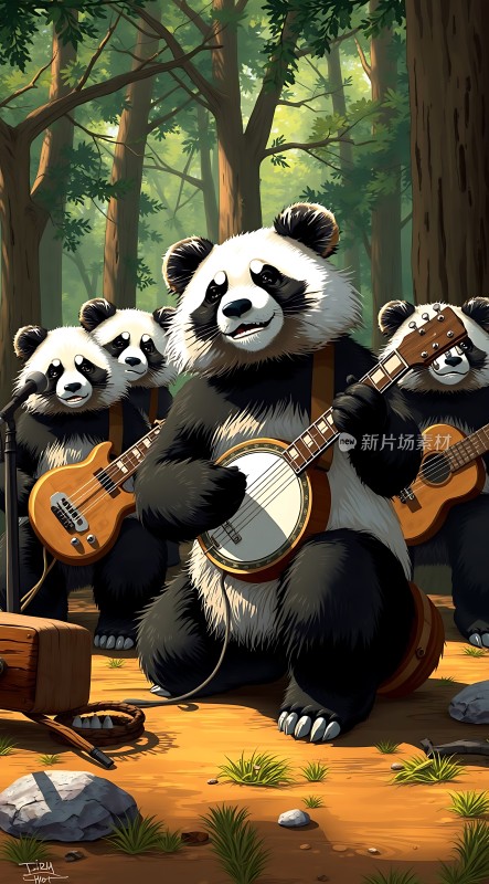 熊猫乐队森林音乐会