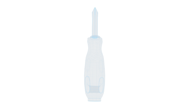 螺丝刀常用工具螺丝金属科幻透明网格线框2