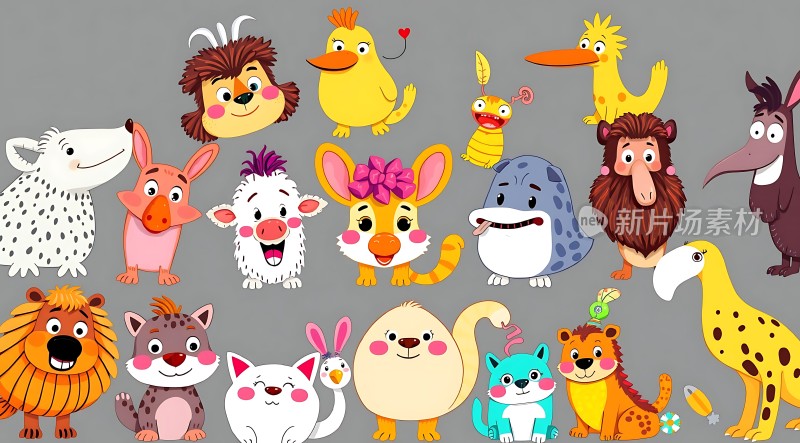 卡通动物大集合