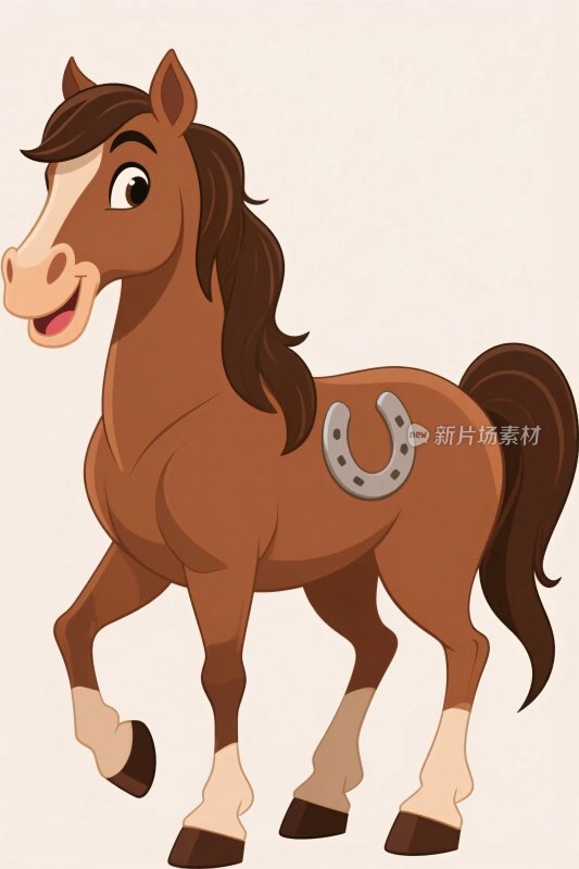 卡通小马插画