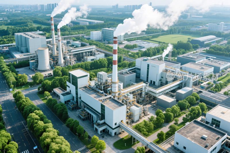 工业厂区鸟瞰全景图