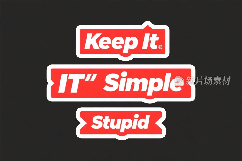简约标语风格贴纸