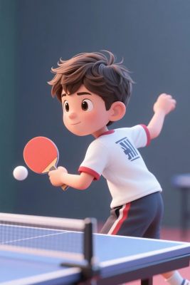 乒乓球运动卡通少年 乒乓球运动卡通少年