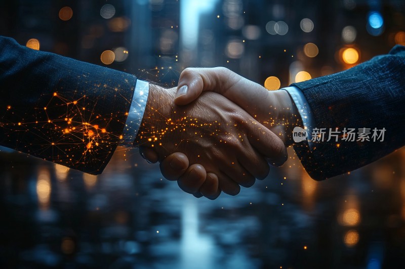 商务人士握手场景