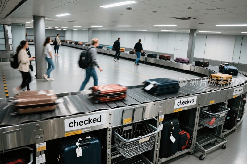机场行李传送带场景
