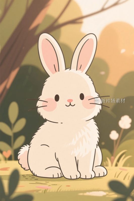 可爱卡通兔子插画