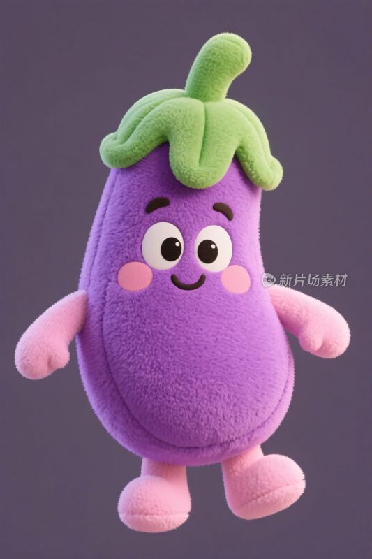 卡通茄子玩偶形象
