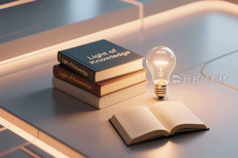 书籍灯泡创意场景