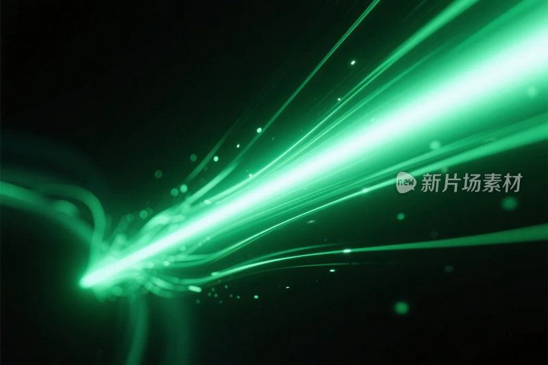 绿色光束科技插画