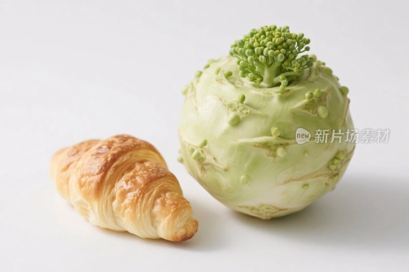 可颂与洋蓟静物