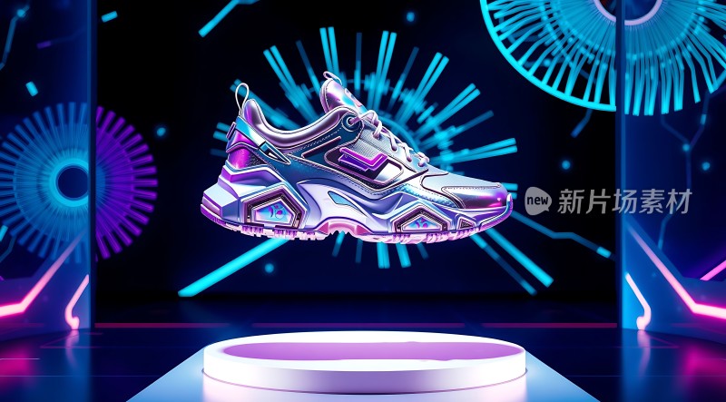 新片场素材炫彩运动鞋