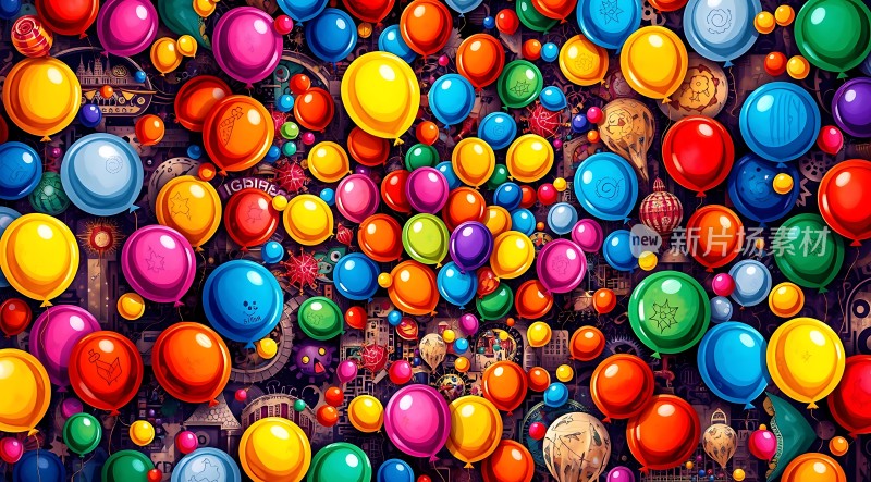 五彩缤纷气球派对