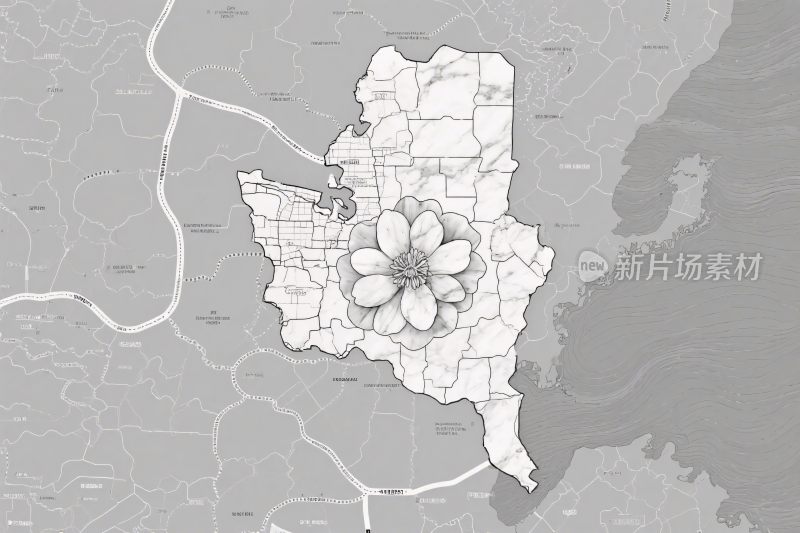 行政区域插画地图