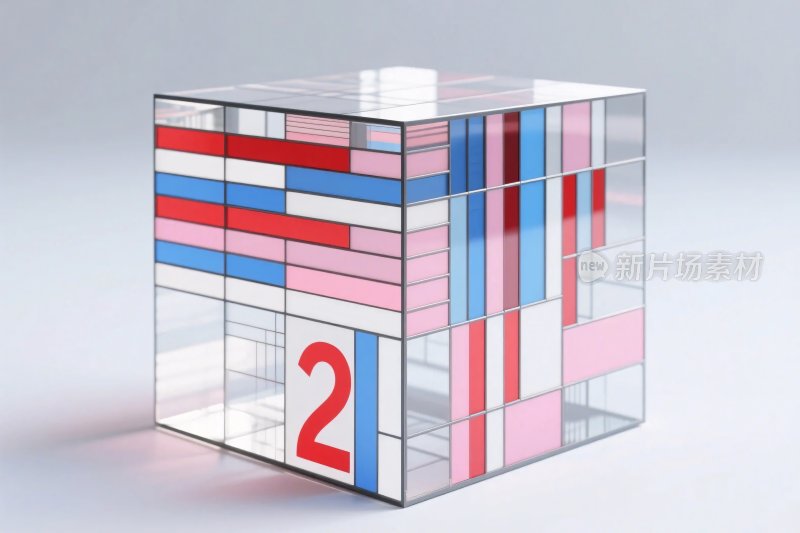 彩色透明立方体装置