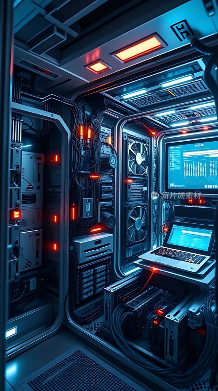 科技感数据中心未来网络中枢