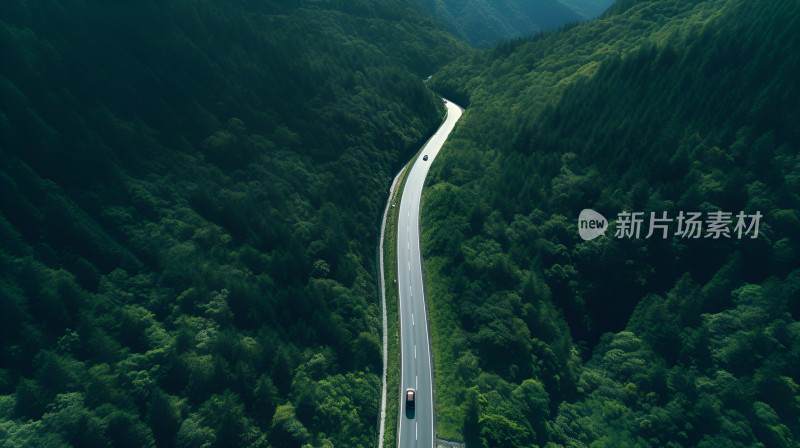 通往深山的道路山峰高速公路马路道路森林